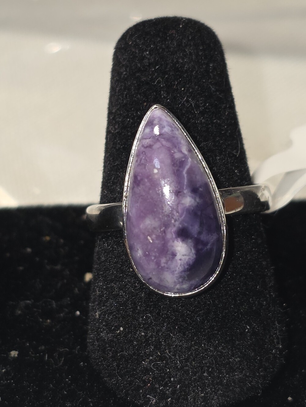 Purple Murado Opal Teardrop Stone Sterling Silver 925